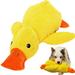 Quacking Duck Toy for Dogs The Mellow Dog Calming Duck Dog Toy Cutated Calming Pillow for Dogs Dog Duck Toy with Quacking Sound Dog Stuffed Animals Chew Toy for Small Size Dog Cat Pet Indoor