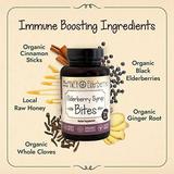 The POWER of Elderberries Elderberry Syrup Bites Vegetarian-Friendly Elderberry Vitamins with Black Elderberry for Immune Support Sambucus Elderberry Without Artificial Sweeteners 40 Count