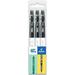 Pilot Frixion Colors Felt Pen Fineliner Marker - Medium 2.50mm Nib - 0.63mm Line - Black - Wallet of 3