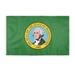 AGAS Washington State Flag 5x8 Ft - Double Sided Print 200D Nylon - Brass Grommets Stitched Edges Fade Proof Sharp Colors Indoor/Outdoor State of Washington Large Size Flag