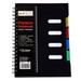 Manwang Planner Notebook Spiral Notebook with Dividers Smooth Writing Premium Thickened Page No Ink Bleeding Agenda Notebook Office Supplies