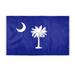 AGAS South Carolina State Flag 5x8 Ft - Double Sided Reverse Print On Back 200D Nylon - Brass Grommets Stitched Edges Fade Proof Sharp Colors Indoor/Outdoor State of South Carolina Large Size Flag