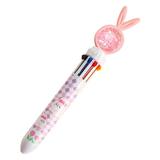 10 Color Ballpoint Pen Sequins Rabbit Gel Pen Students Learn to Press 10 Color-in-one office Stationery Multi-Color Ballpoint Pen 5Ml on Clearance Pens Gel Pens Pilot G2 Pens 0.7