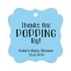 Darling Souvenir Personalized Baby Shower Favor Tags Custom Thanks For Popping By Custom Hang Tags-Baby Blue-100 Tags