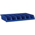 LLBIULife 30318 System Bin Six Compartment Bin Unit (33-Inch x 18-Inch x 5-Inch) Blue (5-Pack)