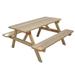 6 ft. Cedar Park Style Picnic Table with Attached Benches