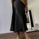 Retro Satin Maxi Skirts, Casual Solid High Waist Vintage Fashion Summer Skirts, Women's Clothing