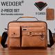 [weixier] Men's Pu Material Crossbody Bag Men's Business Crossbody Bag Portable Shoulder Bag Casual Bag Men's Bag Gift For Father/anniversary