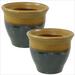 9 in Studio Glazed Ceramic Planter - Forest Lake Green - Set of 2 by Sunnydaze