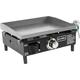 WANLINDZ GGT2160M 19 Inch Outdoor 1 Burner Portable LP Propane Gas Grill Griddle w/ Push Ignition for BBQ Cooking and Frying Black