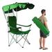 MOWENTA Camp Chairs with Shade Canopy Chair Folding Camping Recliner Support 380 LBSï¼Œ with Two Cup Holders and Carry Bag for Outdoor Beach Camp Park Patio