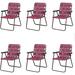 HONGDONG Patio Folding Chair Set 6 Pack Portable Lightweight Indoor/Outdoor Dining Chair for Patio Garden Bay Yard Lawn Heavy Duty Chair Set (Red)