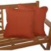 Indoor Outdoor Sunbrella Square Pillow with Corded Edges Set of 2 Canvas Rust Orange
