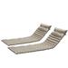 2PCS Outdoor Lounge Chair Cushion Highly Resilient Sponge Seat Cushion Chaise Lounge Replacement Cushion With Accessory Bag For Patio Funiture