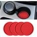 4 Pack Car Cup Holder Coaster 2.75 Inch Diameter Non-Slip Insert Coaster Durable Suitable for Most Car Interior Car Accessory for Women and Men (Trench/Red)