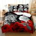 Red Rose Bedding Set Quilt/Duvet Cover Pillow Case 3D HD Double Full Twin Single 3pcs Polyester Comforter Cover