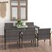 durable 9 Piece Patio Dining Set Bistro Set Outdoor Dining Chairs Patio Furniture Set Patio Lounge Set Small Kitchen Table Set Porch Furniture for Garden Backyard Balcony Deck Poly Ratta