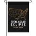 Total Solar Eclipse 04.08.2024 Garden Flags For Outside Missouri House Flag One Size Double SidedCute Outdoor Flag Double Sided Outside Funny Garden Flag 12X18 Inch