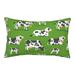 EasygdpCows With Calfs Green Polyester Fiber Double-Sided Pillowcase Super Soft Comfortable And Luxurious Pillowcase Not Easy To Break Or Deform- 16 X24