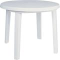 Ronda 36 Round Resin Patio Dining Table in White Commercial Grade