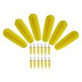 Grill Time Set of 6 Corn on the Cob Skewer and Dish Set - 18 PC Set: 6 Large Plastic Corn on the Cob Dishes and 12 Corn holders. Keep hands clean and of oils and butter during Cookouts