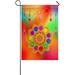 Garden Flag Double Sided Printed Happy Holi Colorful Gemstones Home Decorative House Banner Outdoor Flag Yard Decor 28x40