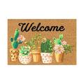 Wefuesd Outdoor Rug Green Plant Cactus Welcome Mat Bathroom Rugs Area Rug Carpet Brown