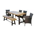 Christopher Knight Home Jennys Outdoor 6-piece Wood Dining Set by