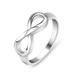 Platinum Plated Over Sterling Silver Rings For Women - 925 Infinity Sterling Silver Rings