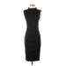 Zara Basic Cocktail Dress - Sheath High Neck Sleeveless: Black Solid Dresses - Women's Size X-Small