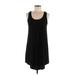 Leith Casual Dress - Mini Scoop Neck Sleeveless: Black Solid Dresses - Women's Size Medium