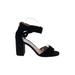 Tommy Hilfiger Sandals: Black Solid Shoes - Women's Size 8 1/2 - Open Toe