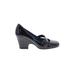 Biala Heels: Pumps Chunky Heel Classic Black Print Shoes - Women's Size 7 - Round Toe