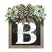 Ttybhh Decorative Plaque Wreath Promotion New Last Name Year Round Front Door Wreath Front Door 26 Letter Farmhouse Wreath with Wreath Bow Spring Wreaths Clearance! B