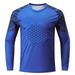 Alvivi Boys Soccer Goalkeeper Jersey Padded Protection Goalie Shirt Basketball Game Training Top Blue 11-12
