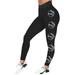 JHLZHS Women 2024 Womens Baseball Printed Tight Hip Lifting Fitness Yoga Underpants Wine Xl