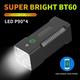 Mini Led Handheld Bt60 Flashlight 8000 Lumens Super Bright Pocket Light torch Rechargeable Portable Searchlight with Usb Output Power Bank on Clearance Flashlight Flashlights High Lumens