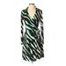 Laundry by Shelli Segal Casual Dress V Neck Long sleeves: Green Dresses - Women's Size Small