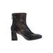 Zara Ankle Boots: Black Snake Print Shoes - Women's Size 39 - Almond Toe