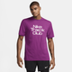 Nike Track Club Men's Dri-FIT Short-Sleeve Running Top - Purple - Polyester