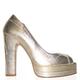 Women's Luna Gold Platform Block Heel 4 Uk Terry De Havilland