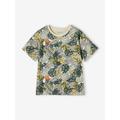 T-Shirt with Graphic Holiday Motifs for Boys printed green