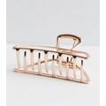 Rose Gold Metal Curved Hair Claw Clip New Look