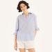 Nautica Women's Striped Button-Down Shirt Tropic Wave, M