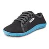Barfußschuh LEGUANO "LEGUANITO AKTIV", Kinder, Gr. 26, grau (anthrazit), Textil, sportlich, Schuhe Barfußschuh Schnürschuh, Halbschuh, Schnürer mit speziell entwickelter Halbkugel-Laufsohle
