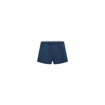 TOM TAILOR Herren Badeshorts mit Logo-Print, blau, Logo Print, Gr. M Image