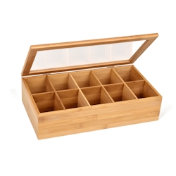GRÄWE Teebox aus Bambus mit 10 Fächern Image