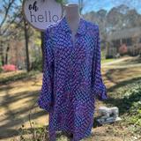 Lilly Pulitzer Dresses | Lilly Pulitzer Pop Up Toe In Shirtdress, Royal Purple, Xl, Euc | Color: Blue/Pink | Size: Xl