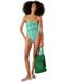 J. Crew Swim | J Crew Women's Ruched Sweetheart On-Piece Swimsuit Green Gingham Size 22 Nwt | Color: Green/White | Size: 22