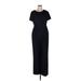 Tommy Hilfiger Cocktail Dress Crew Neck Short sleeves: Black Print Dresses - Women's Size 14